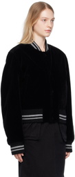 We11done Black Stadium Bomber Jacket