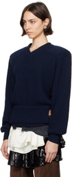 ALL-IN Navy Display Army Sweater