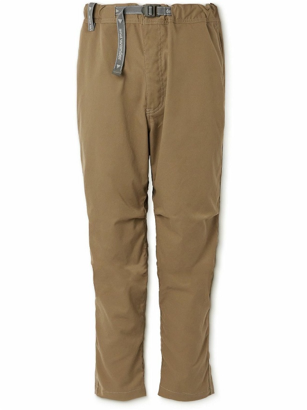 Photo: And Wander - Straight-Leg Belted Piqué Climbing Trousers - Brown