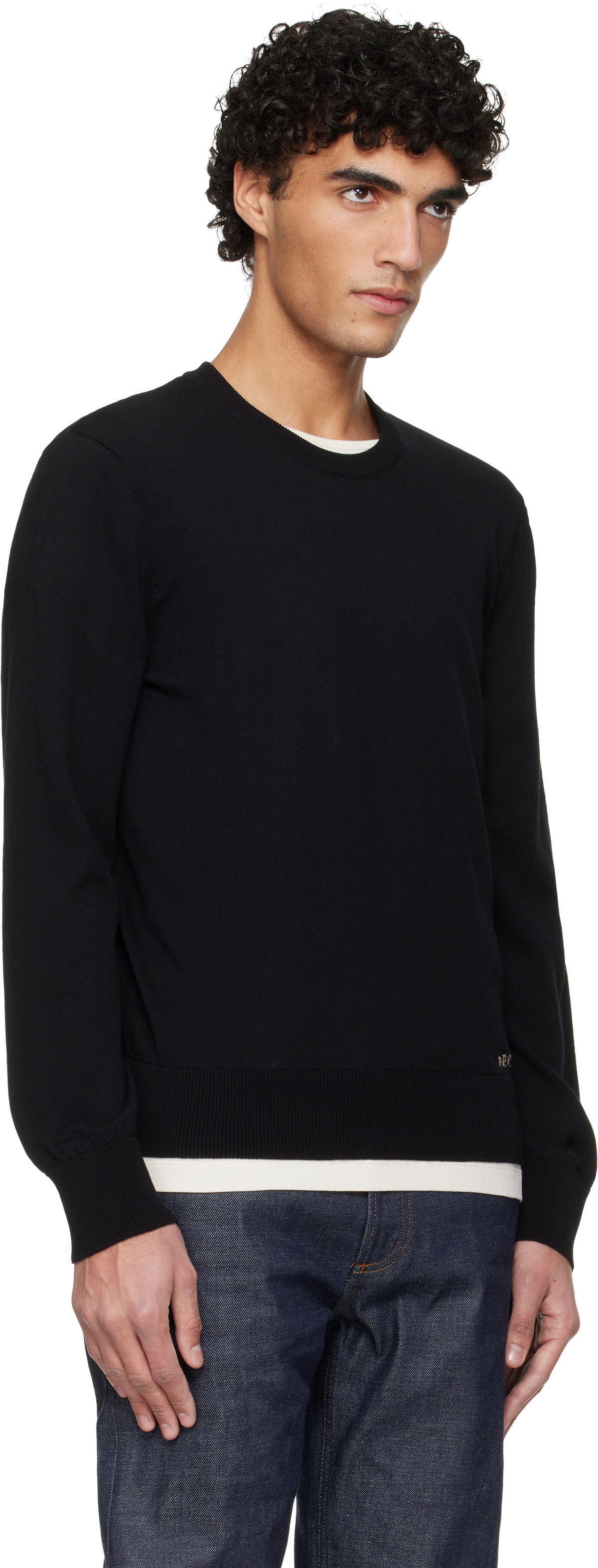 A.P.C. Black Cotton Sweater