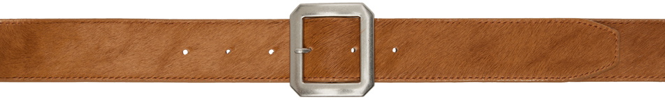 AFTER PRAY Tan Cow Hair Belt