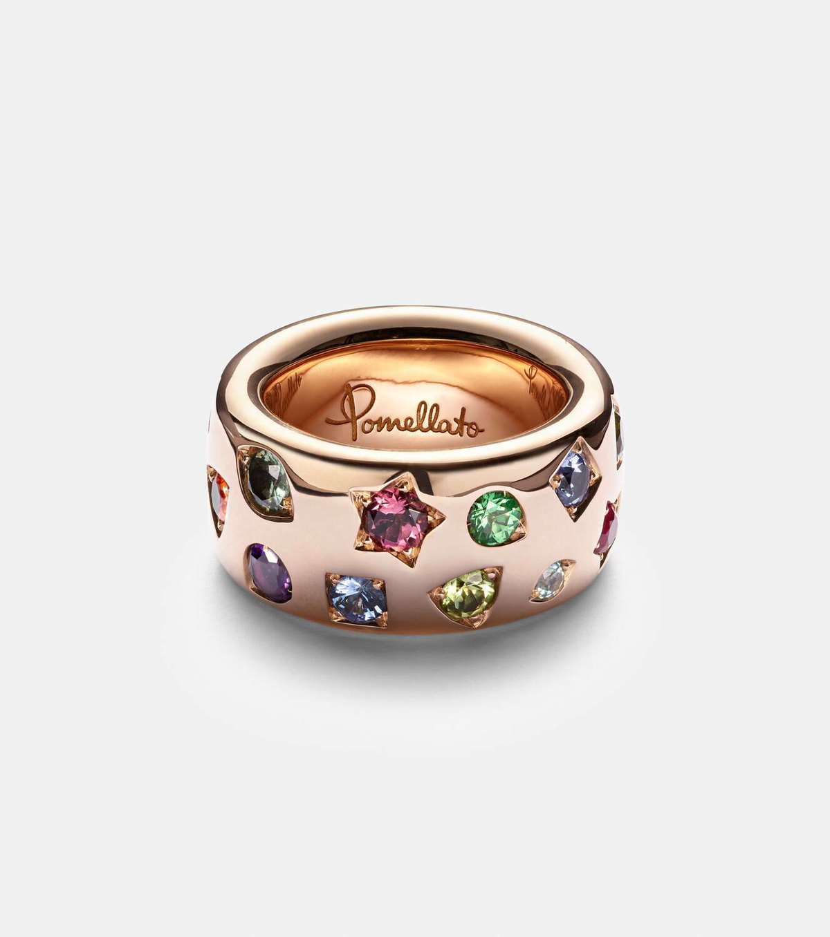 Pomellato Iconica Large 18kt rose gold ring with gemstones