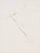 ANDERSON & SHEPPARD - Linen Henley T-Shirt - Neutrals
