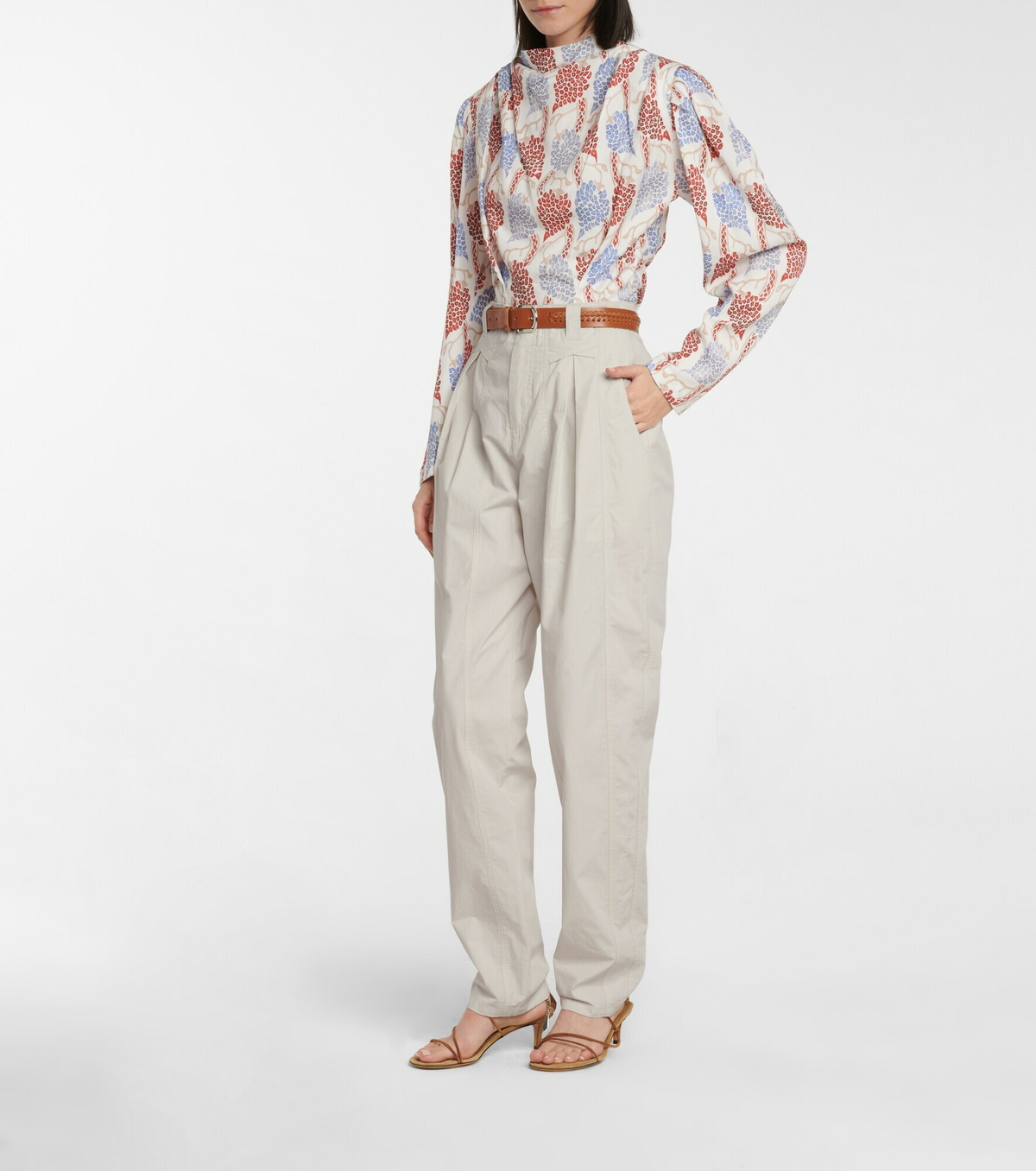 Isabel Marant - Kilandy high-rise slim cotton pants Isabel