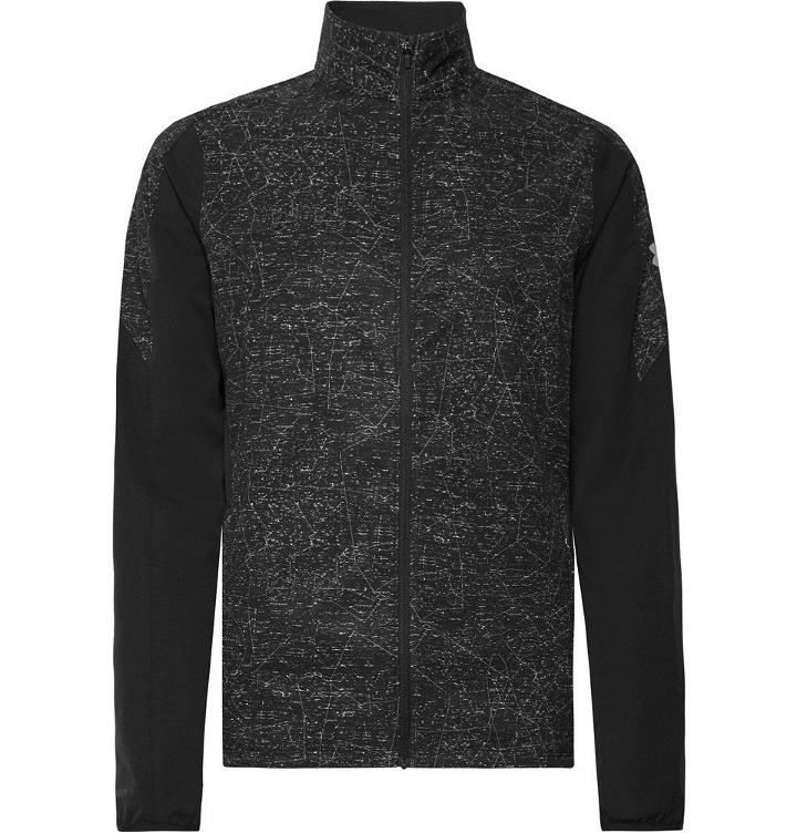 Photo: Under Armour - Storm Out & Back Jersey-Panelled Printed Shell Jacket - Men - Black