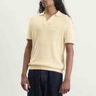 END. x Ronning Men's Textured Polo Shirt in Stone