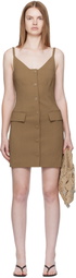 Nanushka Brown Peitho Tailored Minidress