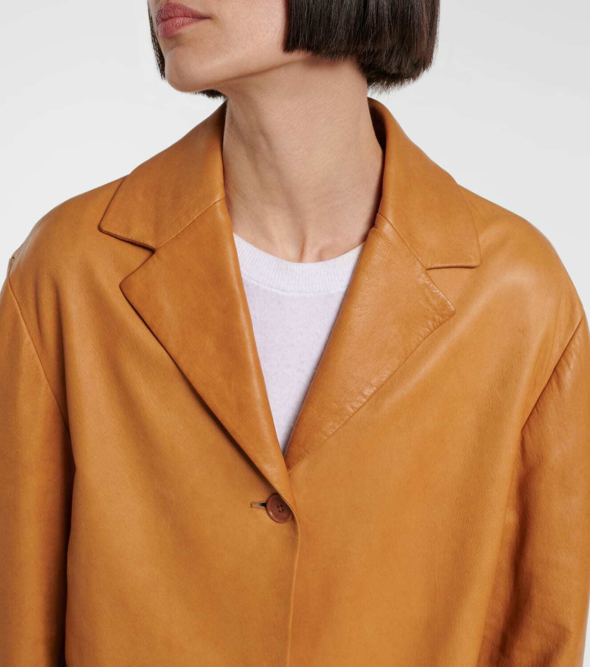 The Row Fabian leather jacket