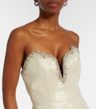 Clio Peppiatt Selene embellished bustier gown