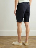 Boglioli - Straight-Leg Linen Shorts - Blue