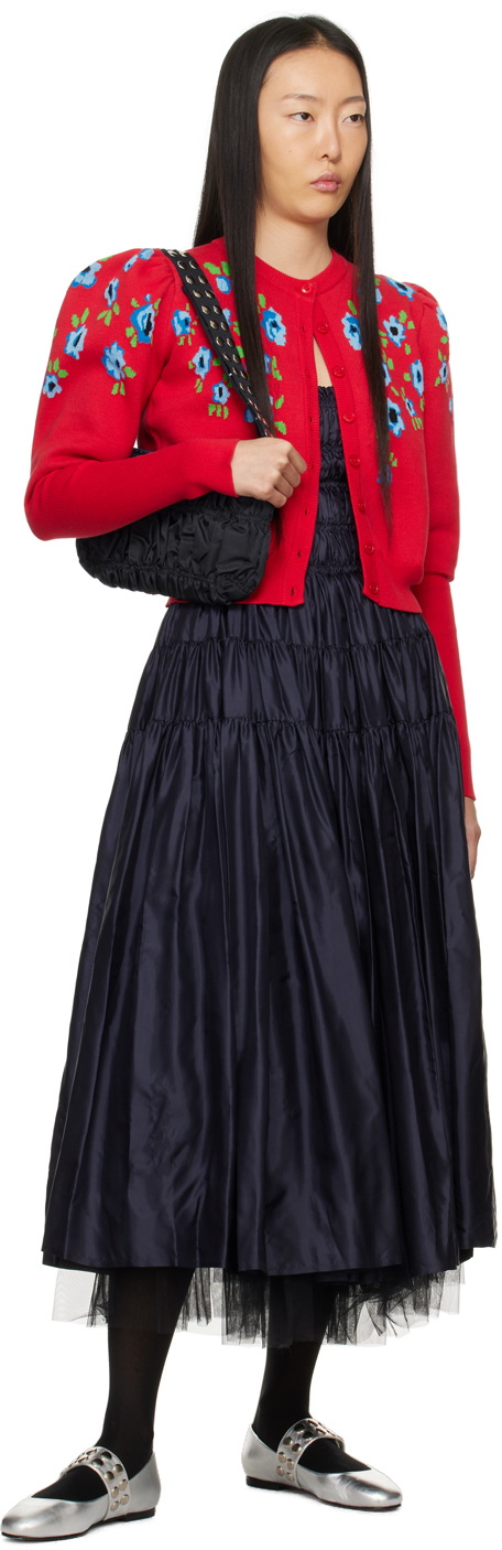 Molly Goddard Red Sonia Cardigan