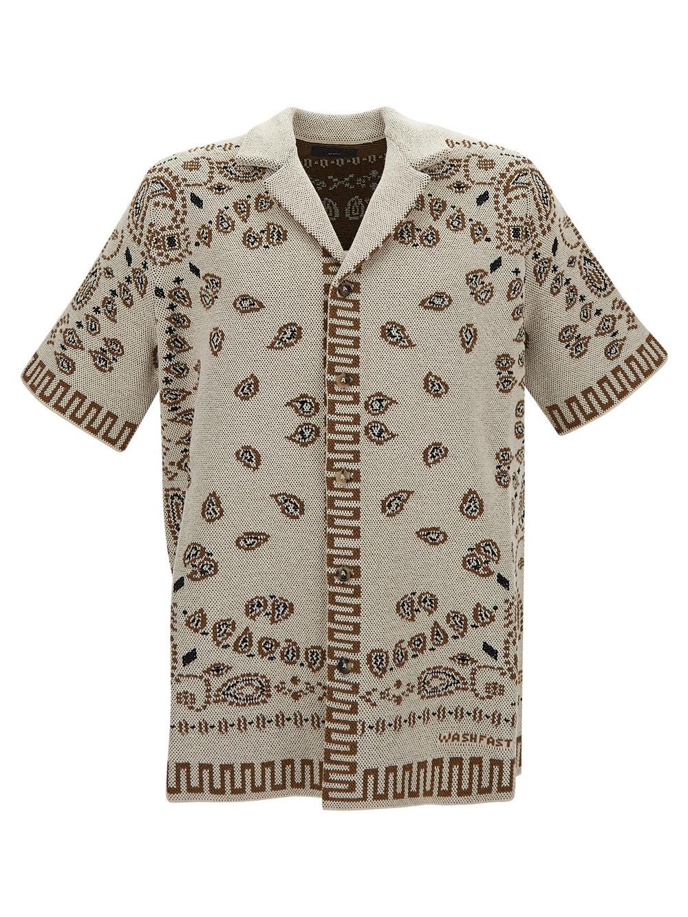 Alanui Cotton Piquet Bandana Shirt