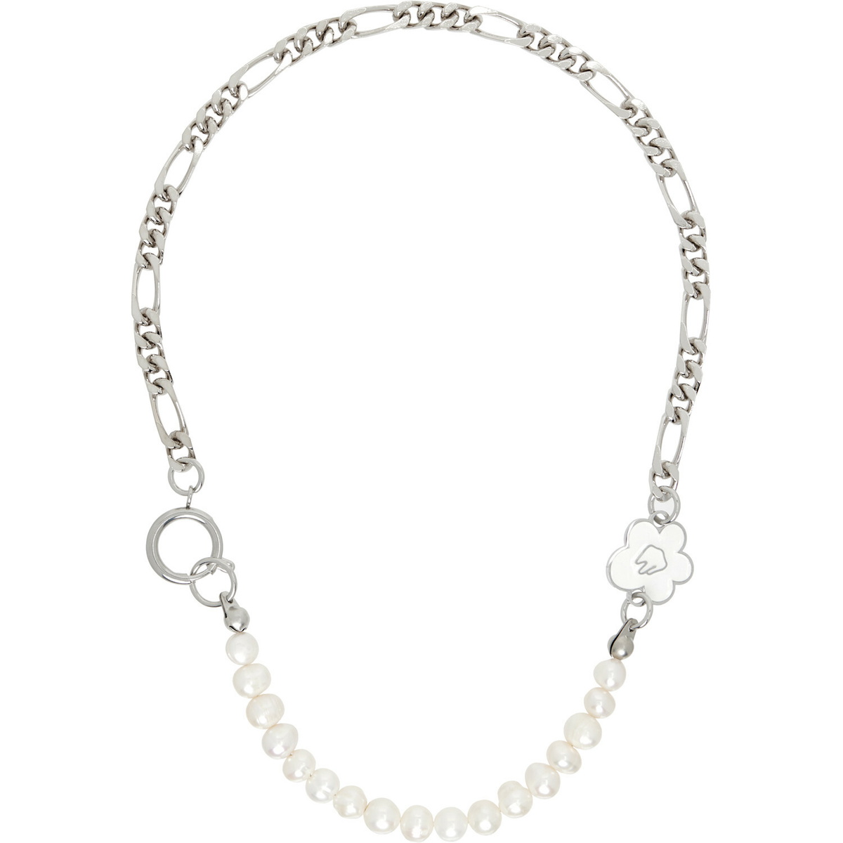 IN GOLD WE TRUST PARIS Flower & Pearl Necklace