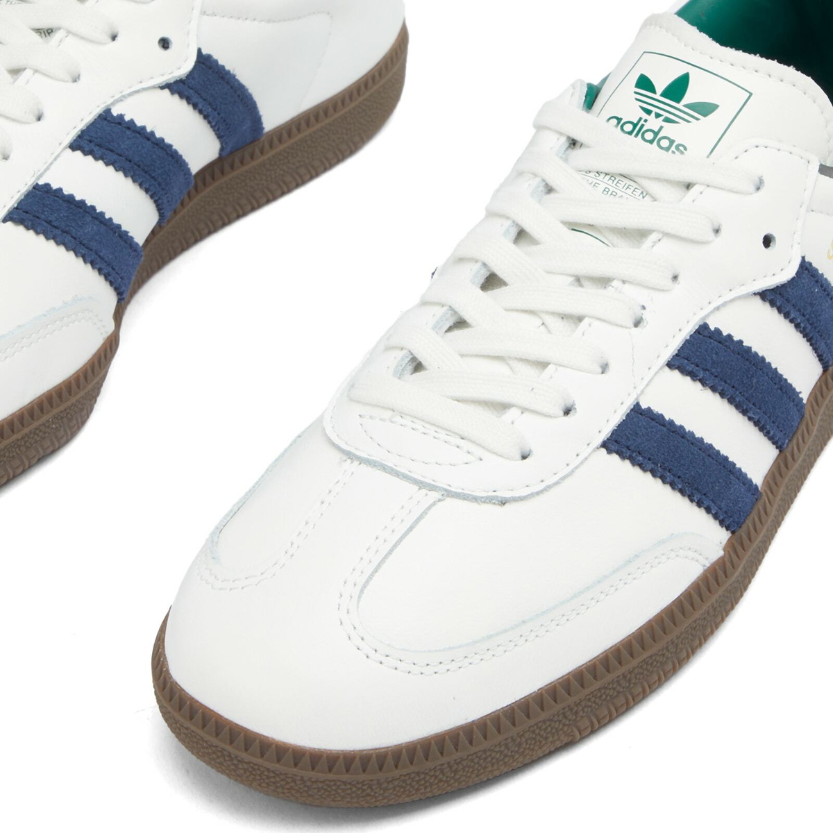 Adidas Men's Samba OG in Black White/Collegiate Green/Active Green