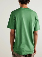 adidas Originals - Essentials Logo-Embroidered Cotton-Jersey T-Shirt - Green