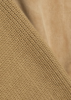 Boss Knit Suede Jacket Khaki