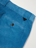 ERDEM - Benedict Straight-Leg Cotton-Blend Corduroy Trousers - Blue
