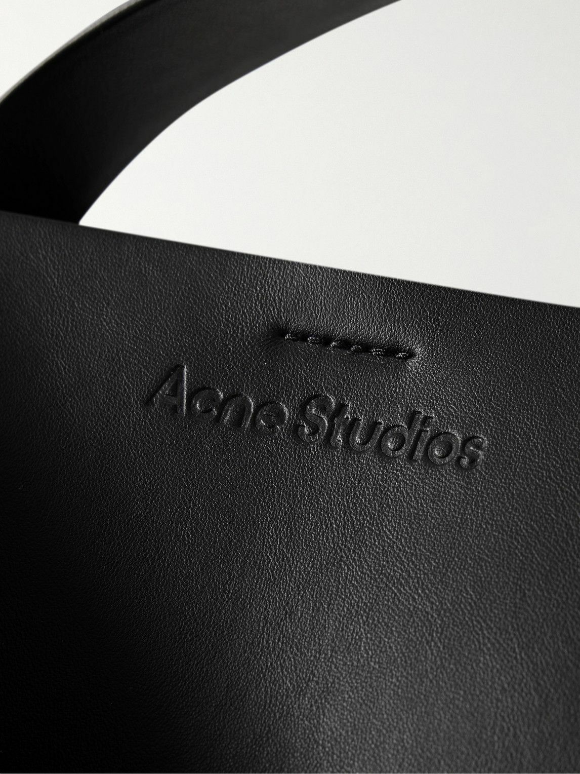 Acne Studios - Musubi Mini Knotted Logo-Debossed Leather Messenger Bag