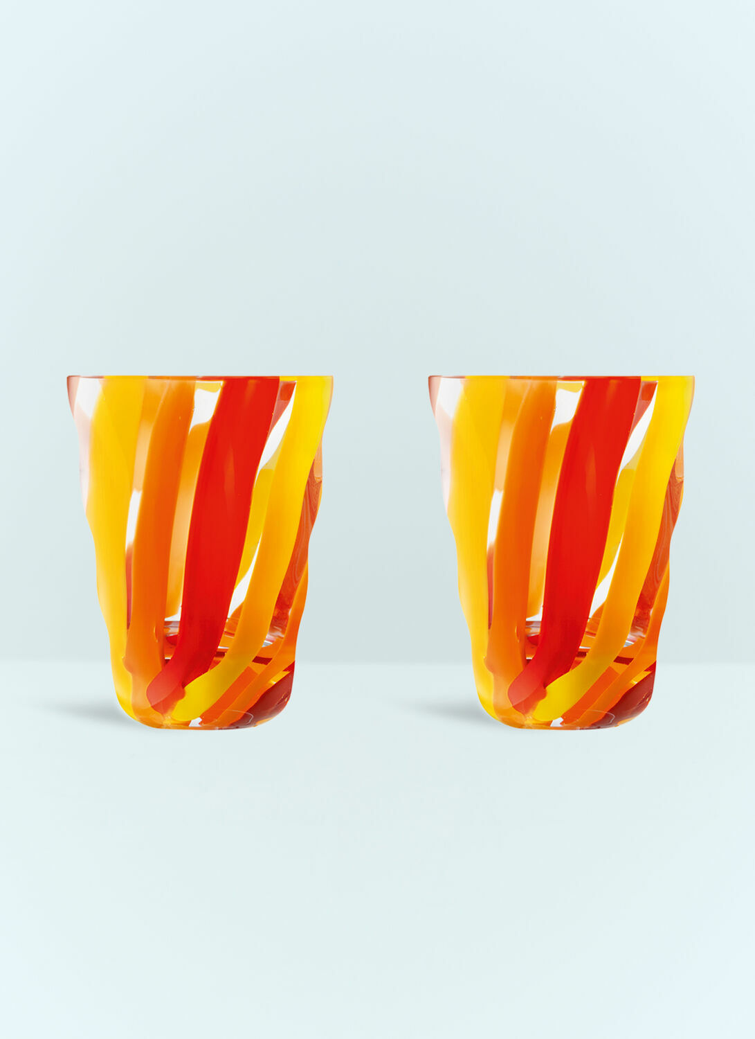 LSA International Set Of Two Folk Tumblers