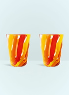 LSA International Set Of Two Folk Tumblers