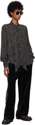 Anna Sui Black Printed Shirt