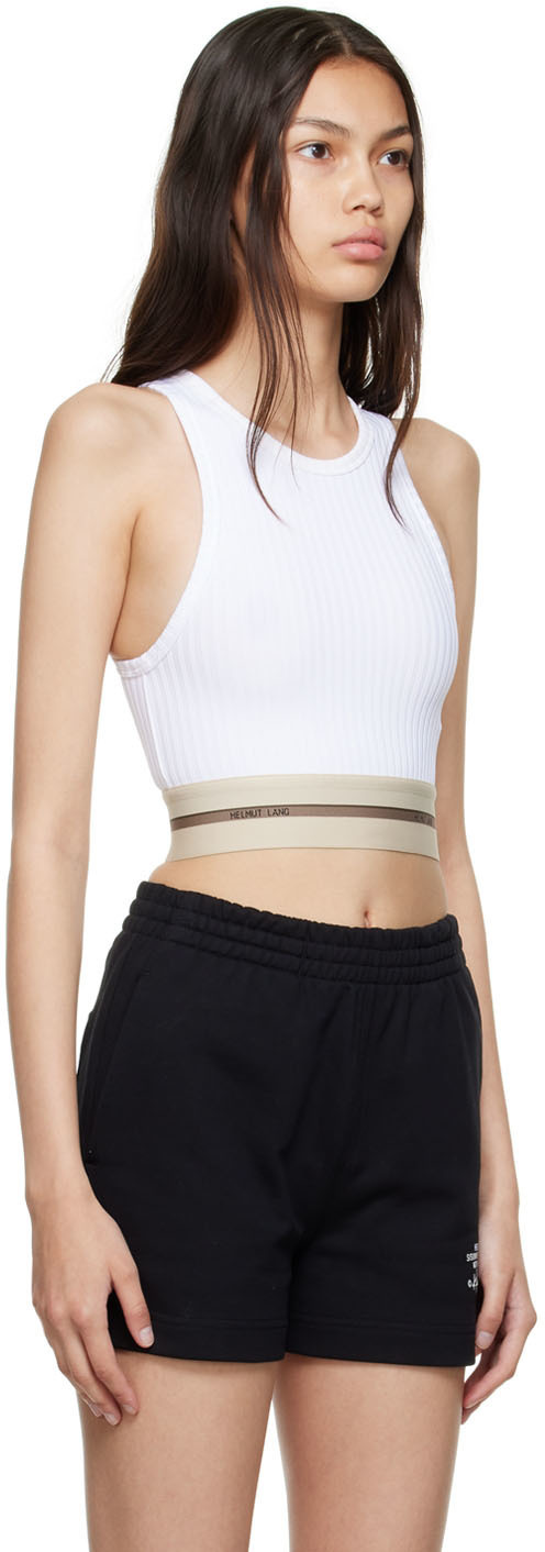 Helmut Lang White Polyester Tank Top Helmut Lang