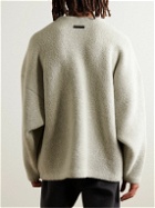 Fear of God - Oversized Intarsia-Knit Virgin Wool-Blend Bouclé Sweater - Gray