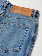 Loewe - Wide-Leg Logo-Embroidered Jeans - Blue