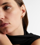 Sydney Evan 14kt gold (585/1000) hoop earrings with onyx and diamonds
