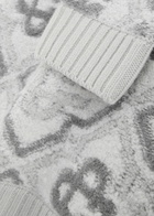 Casablanca Logo-intarsia Wool-blend Jumper Grey