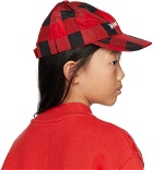 Palm Angels Kids Red & Black Buffalo Baseball Cap