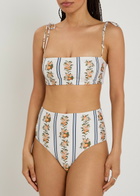 Agua BY Agua Bendita Magenta Floral-print Bikini Briefs Multicoloured