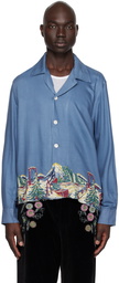 Bode Blue Ski Lift Shirt