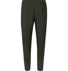 Hugo Boss - Slim-Fit Tapered Wool-Blend Seersucker Trousers - Green