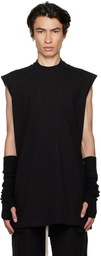 Rick Owens Black Splintered Tarp Tank Top