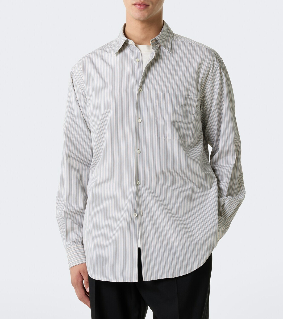 The Row Uday striped cotton poplin shirt