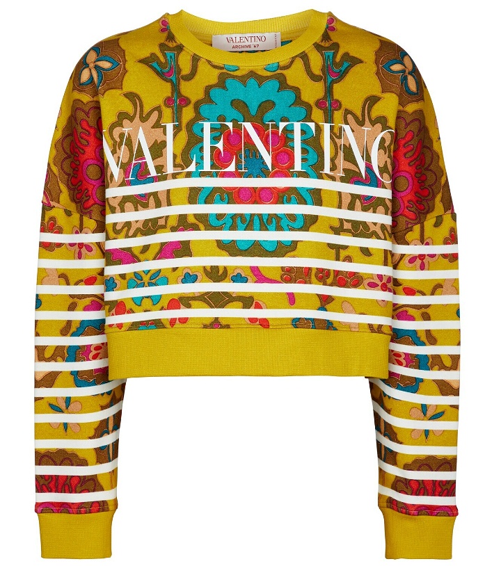 Photo: Valentino Logo printed cotton-blend sweatshirt