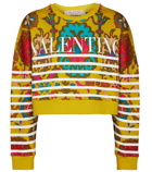 Valentino Logo printed cotton-blend sweatshirt