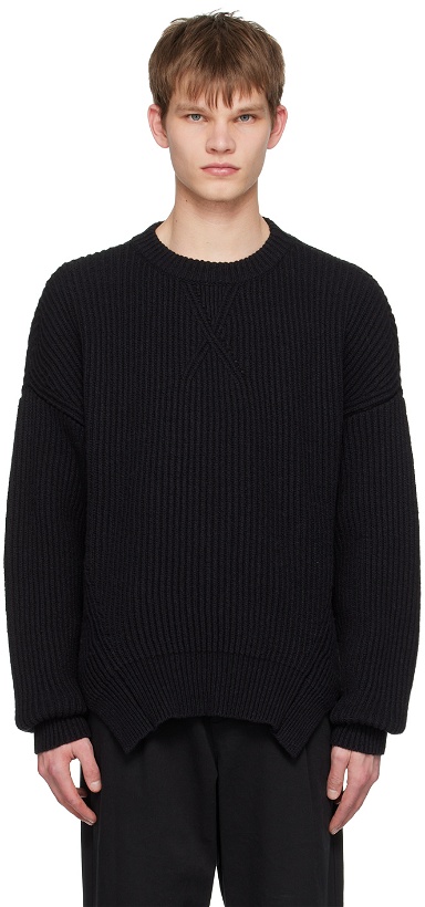 Photo: Jil Sander Black Oversized Sweater