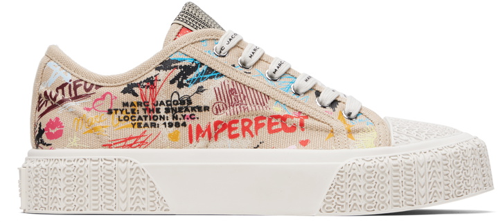 Photo: Marc Jacobs Beige 'The Punk Scribble' Sneakers