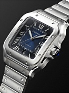 Cartier - Santos de Cartier Automatic 39.8mm Interchangeable Stainless Steel and Leather Watch, Ref. No. WSSA0013