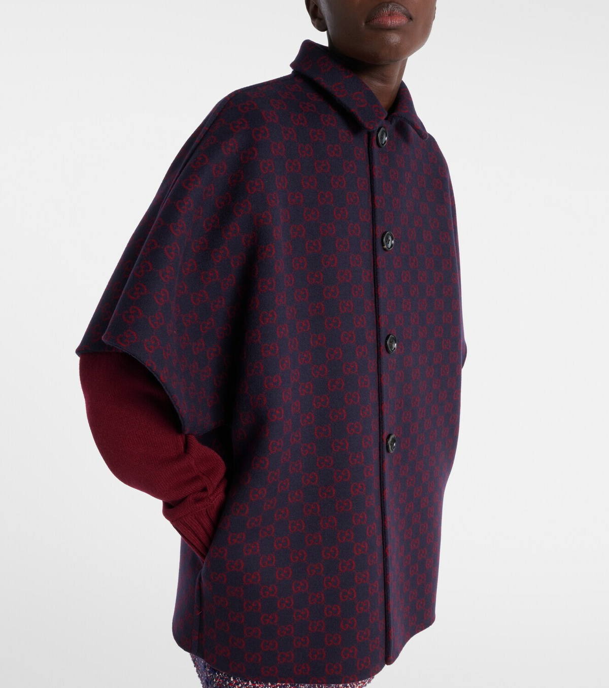 Gucci Single-breasted wool cape