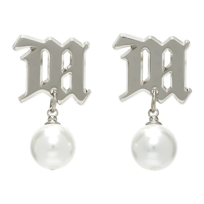 Photo: MISBHV Silver Pearl Monogram Earrings