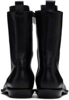Ann Demeulemeester Black Ise Pointy Micro Heel Lace-Up Boots