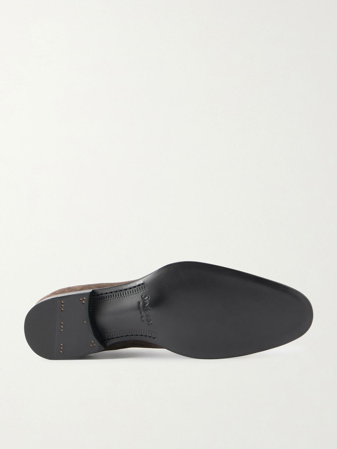 SAINT LAURENT - Aurelien Suede Boots - Brown