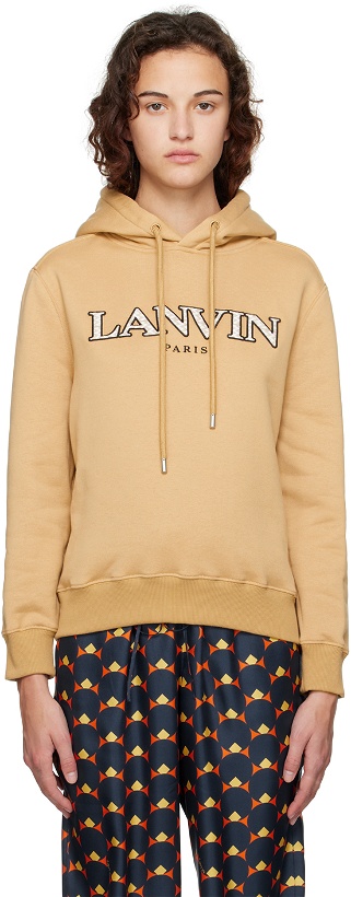 Photo: Lanvin Tan Embroidered Hoodie