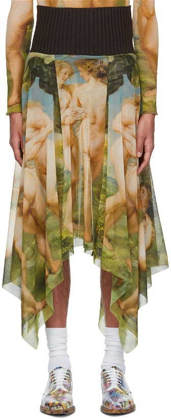 Photo: Jean Paul Gaultier SSENSE Exclusive Multicolor Nylon Midi Skirt