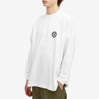 WTAPS Men's 19 Long Sleeve Printed T-Shirt in White