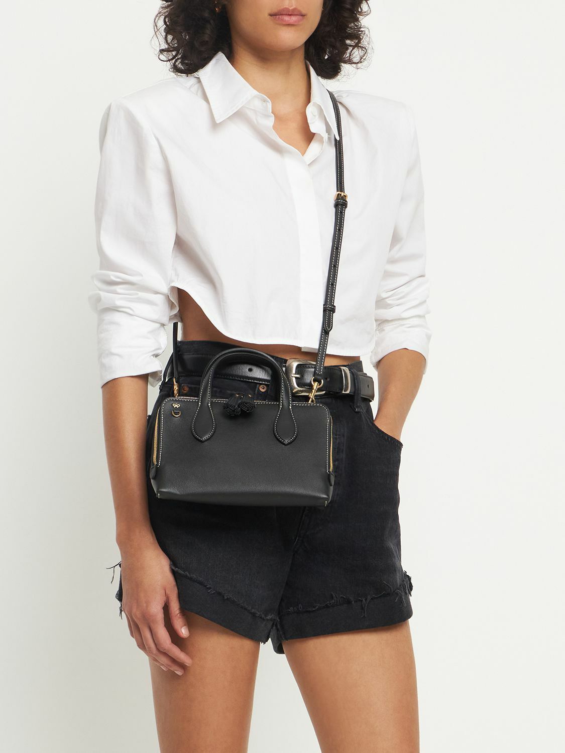 ANYA HINDMARCH - The Small Wedge Leather Top Handle Bag Anya Hindmarch