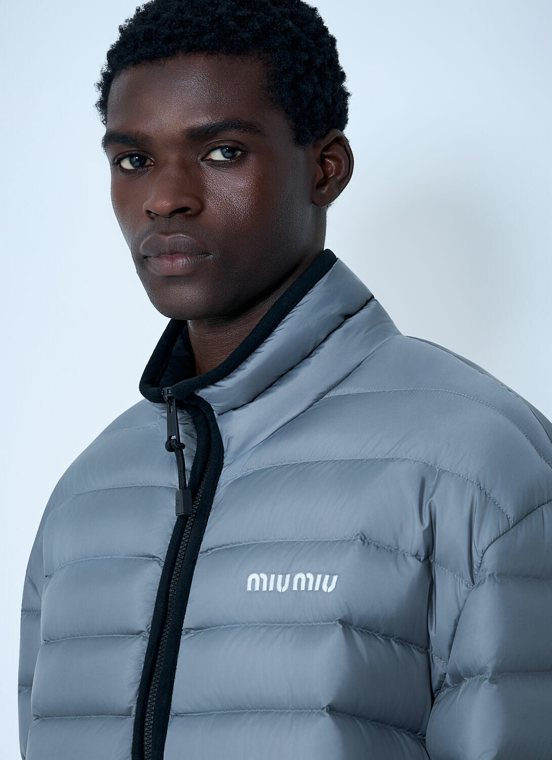 Miu Miu Lightweight Pongé Down Jacket